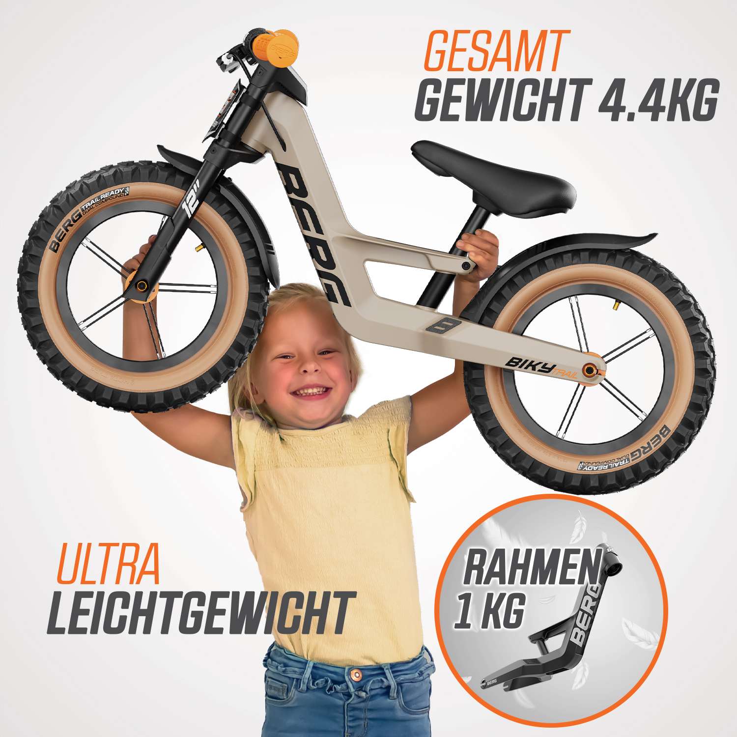 BERG Laufrad Biky Trail sand inkl. Handbremse BERG Laufrad Biky Trail sand inkl. Handbremse